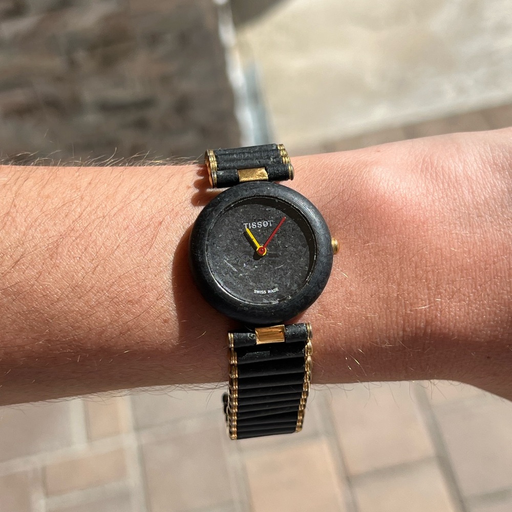 Tissot Black and Gold Smartwatch